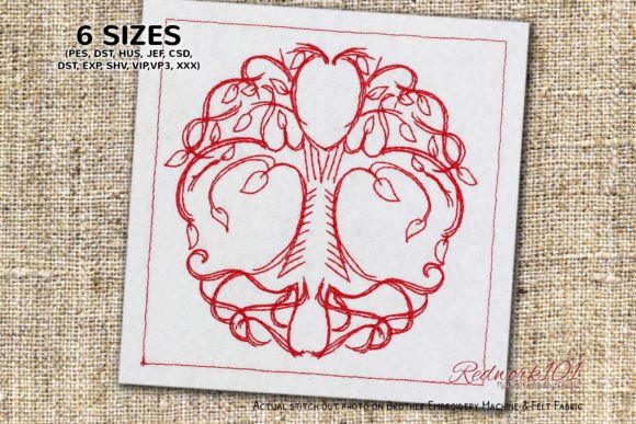 Decorative Celtic Tree of Life Embroidery