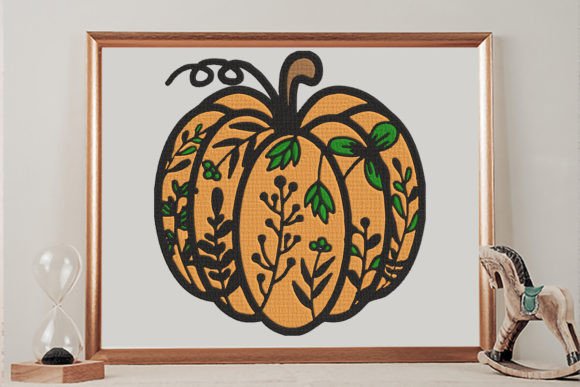 Decorative Floral Pumpkin Embroidery Guide