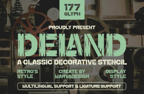 Deland: A Classic Stencil Font for Modern Design