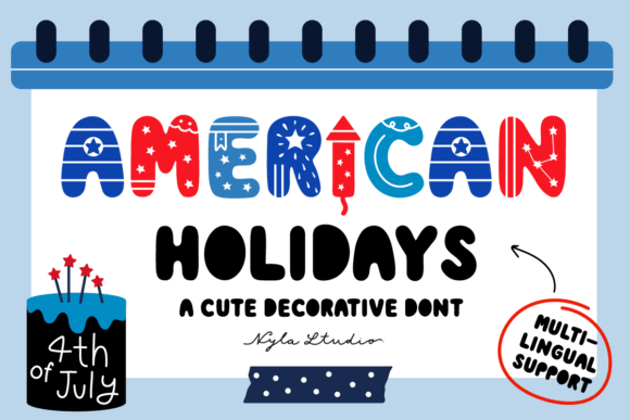 Designing Patriotic Projects with the American Holidays Decorative Font