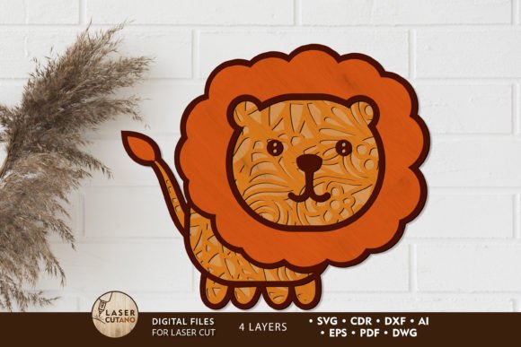 Elevating Craft Projects with the Lion Decorative Laser Cut Template