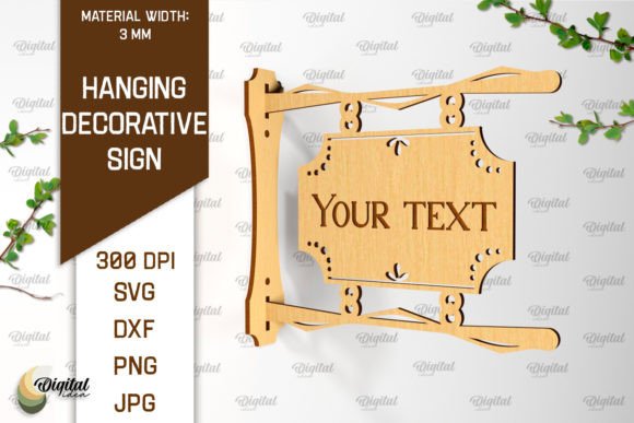 Evaluating Hanging Decorative Sign Laser Cut SVG Files for Custom Projects