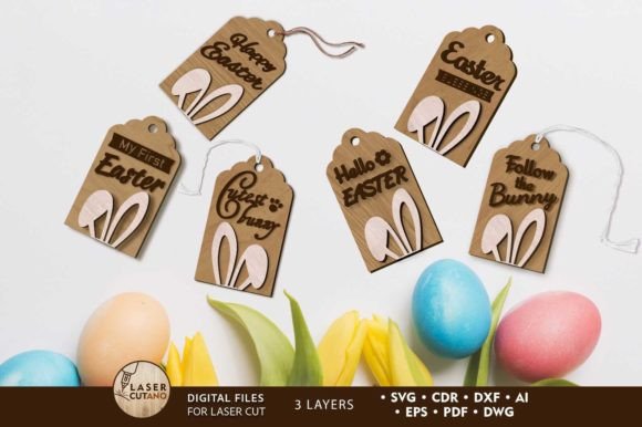 Evaluating the Easter Decorative Tags Set Cut Template for Laser and CNC Projects
