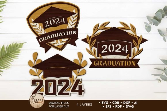 Graduation Set Decorative Templates for 2024