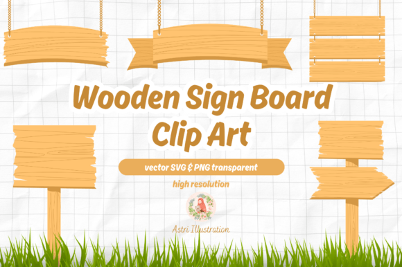 Integrating Wooden Sign Board Clip Art into Modern Design Workflows