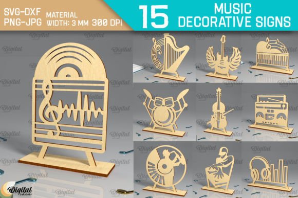 Music Decorative Signs Laser Cut Bundle Guide