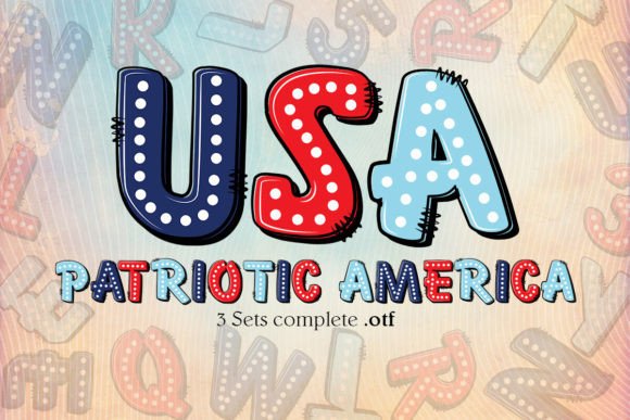 Patriotic America: A Popart Font for Bold Designs