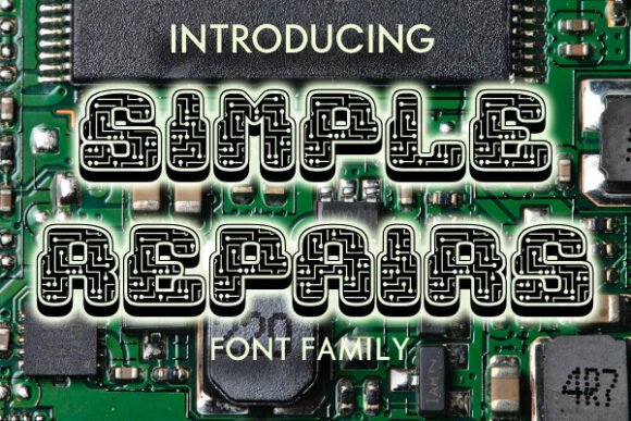 Simple Repairs: The Versatile Decorative Font for Bold Visual Statements