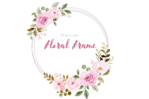 Strategic Design Integration: Leveraging Watercolor Rose Flower Wreath PNG Assets for Brand Cohesion