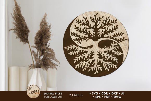 Tree Laser Cut Decorative Panel: Crafting Nature's Art