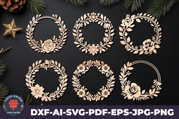 Unlocking Creative Potential with Floral Wreath Laser Cut Bundle 08