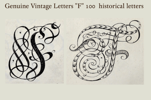 Vintage Letters F: 150 Authentic Pieces